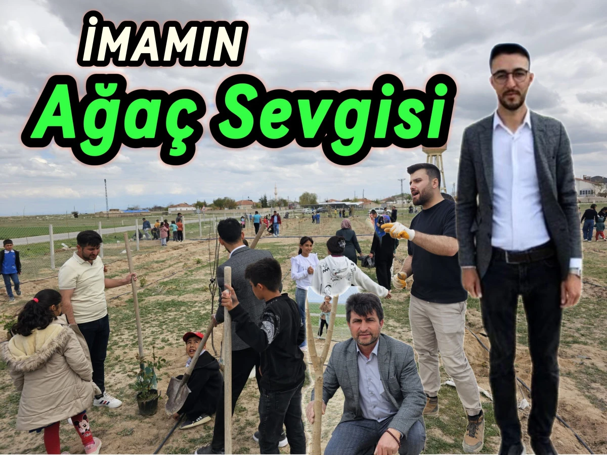 KÖY İMAMI BOŞA AKAN SU YATAĞINA YÜZLERCE  FİDAN DİKTİRDİ 