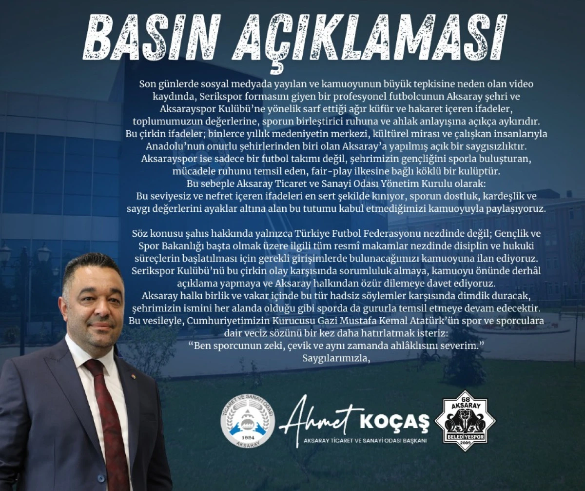  Serik Maçı sonu çirkin küfür, yargıya taşınıyor 